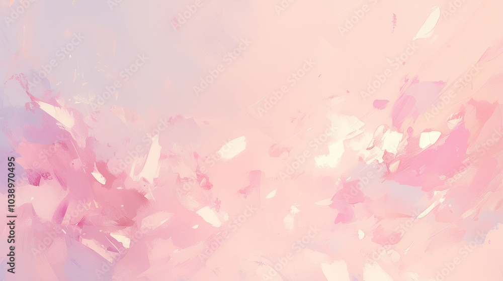 Obraz premium soft pink watercolor strokes forming abstract patterns reminiscent of soft clouds or delicate petals
