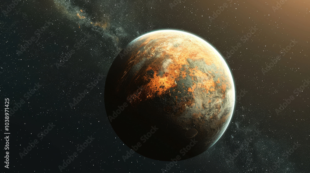 Obraz premium Discuss the discovery of a habitable exoplanet and the subsequent rush to colonize it.