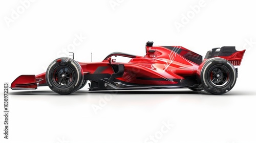 a racing car on a white isolated background. Illustration