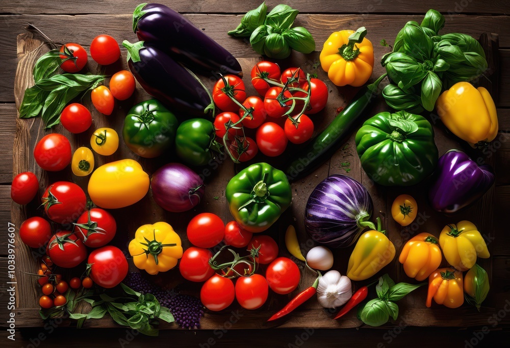 vibrant colorful ingredient flat lay perfectly arranged dynamic culinary creations eye catching dishes, flatlay, arrangement, presentation, food vibrant colorful ingredient flat lay perfectly arranged dynamic culinary creations eye catching dishes, flatlay, arrangement, presentation, food