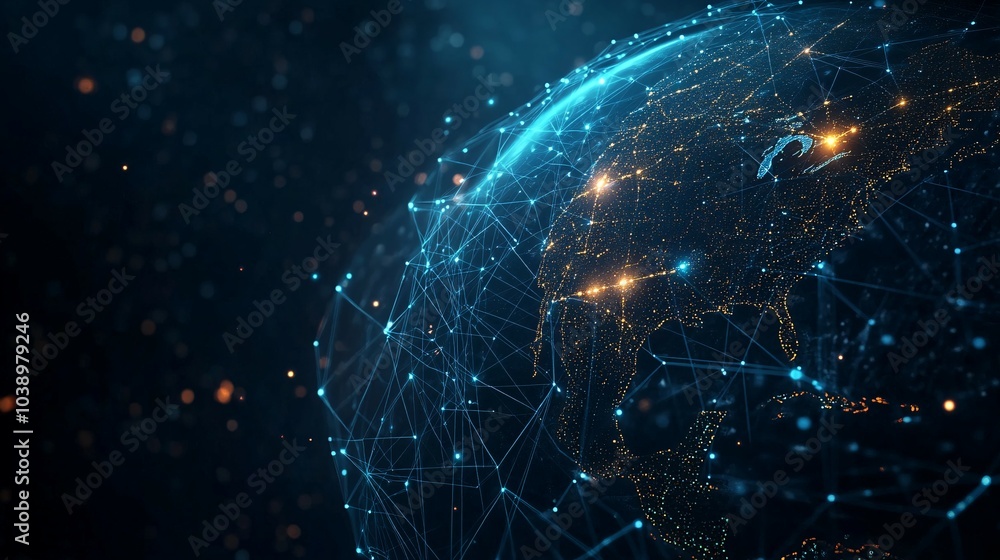 A Digital Representation of the Earth with Illuminated Cities and Network Connections A Digital Representation of the Earth with Illuminated Cities and Network Connections