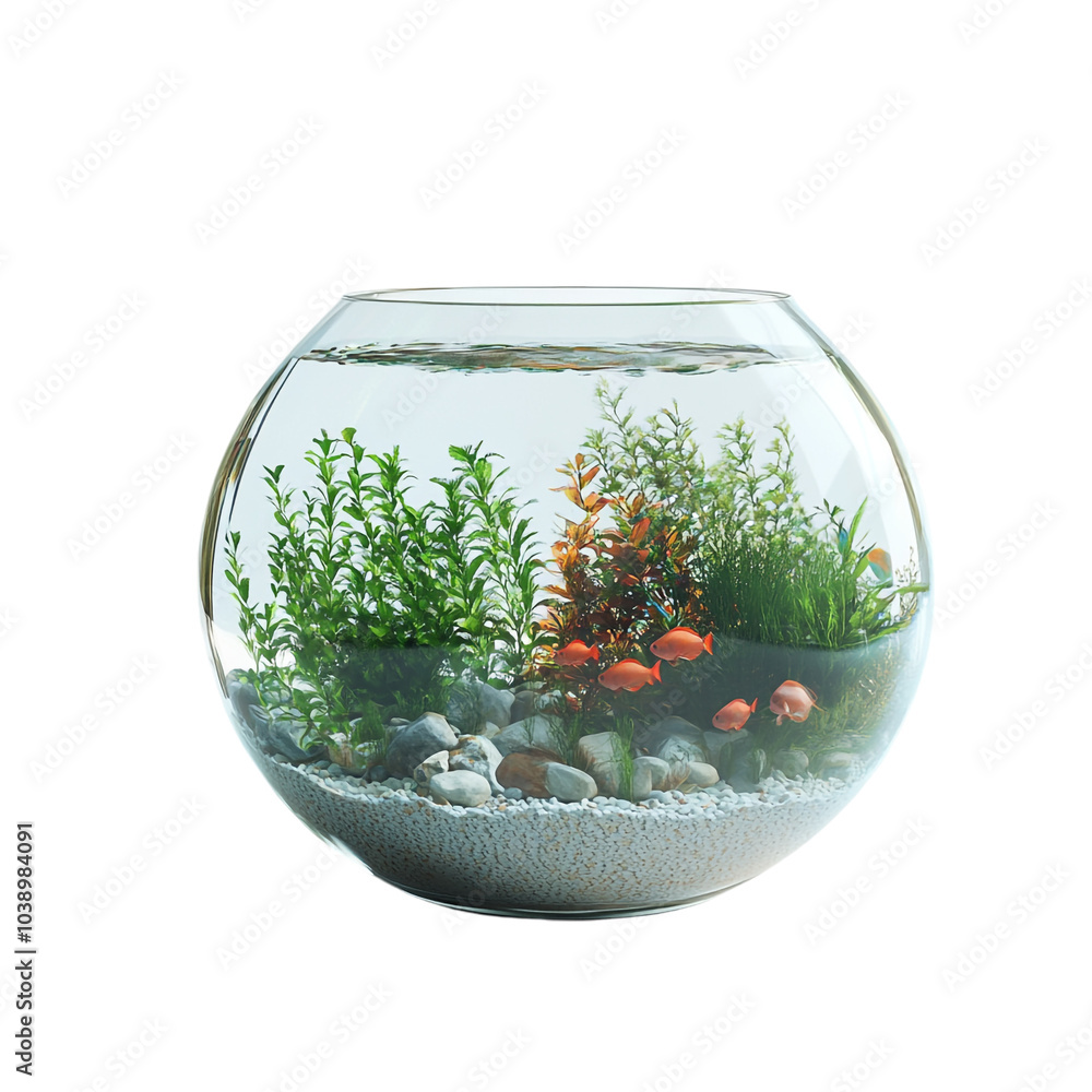 Fish Bowl Aquarium on transparent background Fish Bowl Aquarium on transparent background
