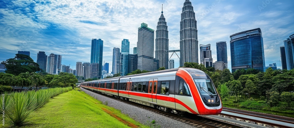 Obraz premium Modern Train in Kuala Lumpur