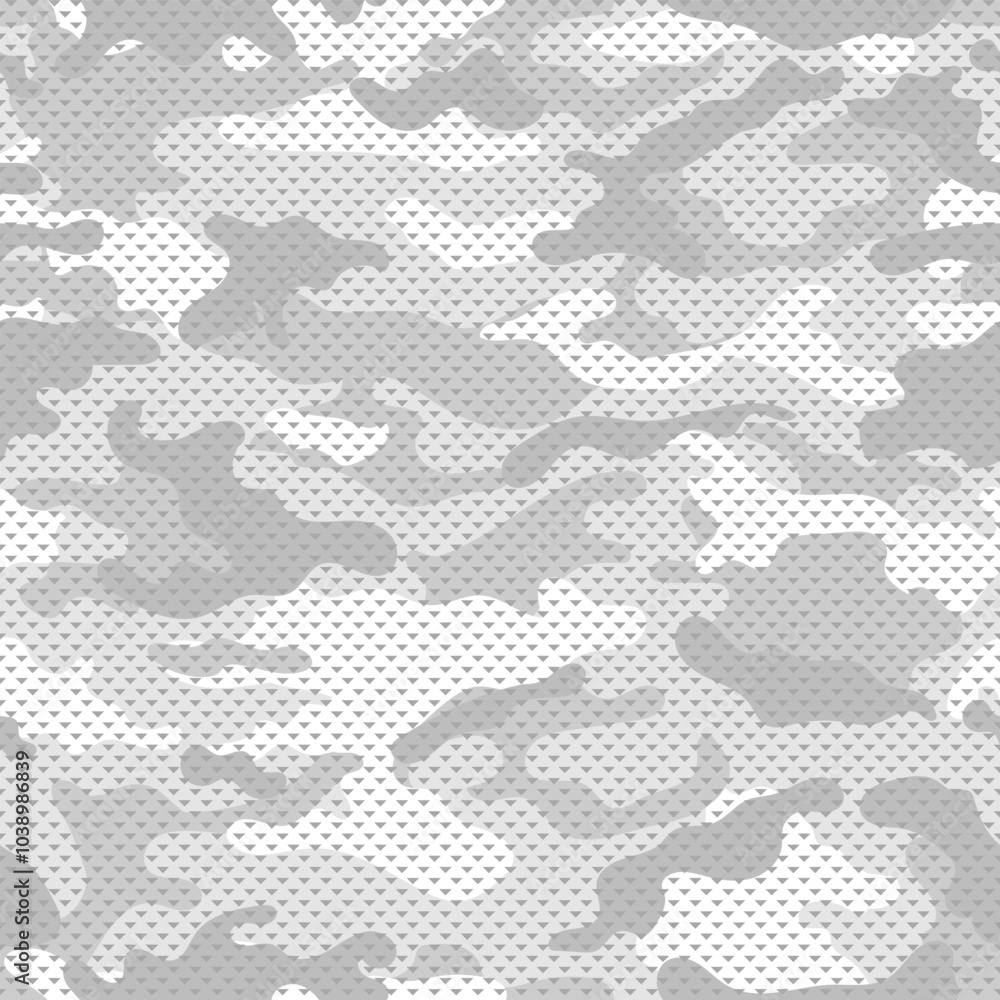 Obraz premium Winter camouflage pattern for army. Seamless pattern with grid