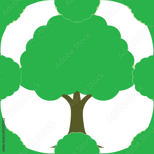 Beautiful natural tree silhouette vector artwork perfect for nature-themed designs, environmental branding, and eco-friendly projects. Ideal for decor, branding, and prints. photo