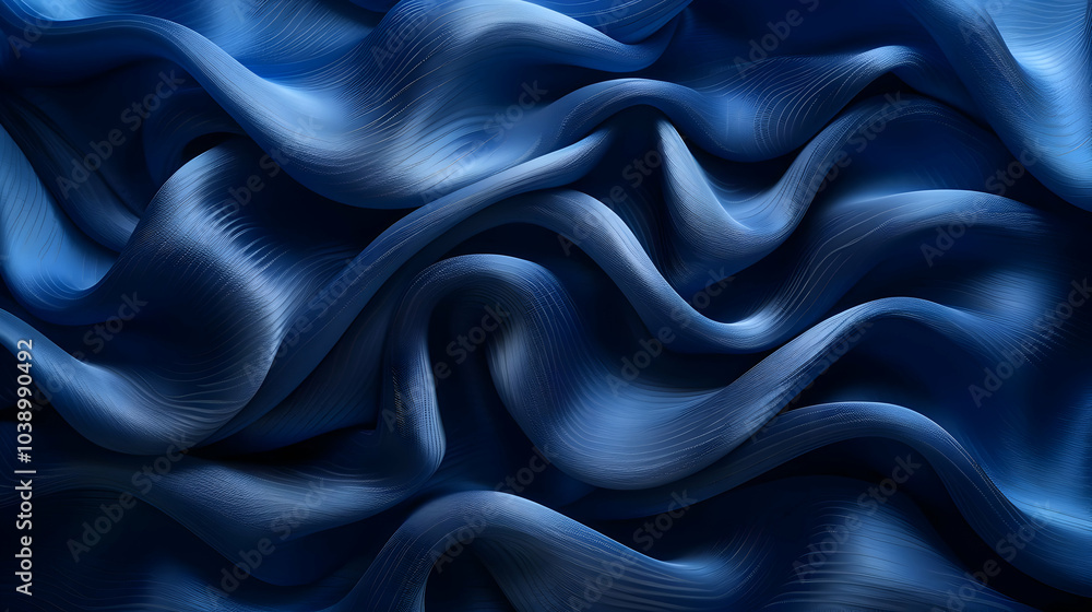 Fototapeta premium Abstract Background with Wavy Lines and Blue Tones