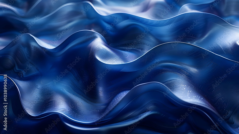 Abstract 3D Wavy Blue Background Abstract 3D Wavy Blue Background