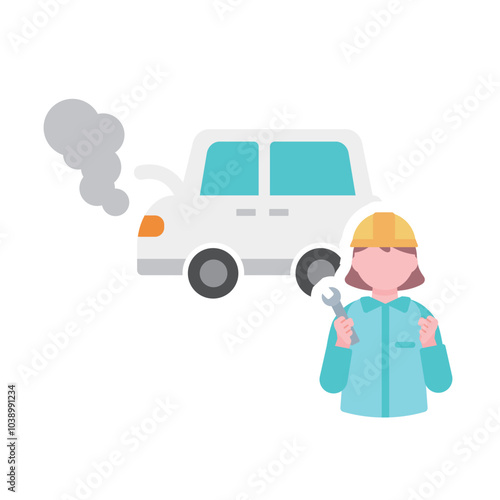 故障した自動車の修理業者