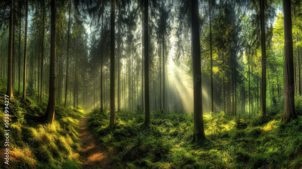 Obraz premium Eine Landschaft voller schöner Orte