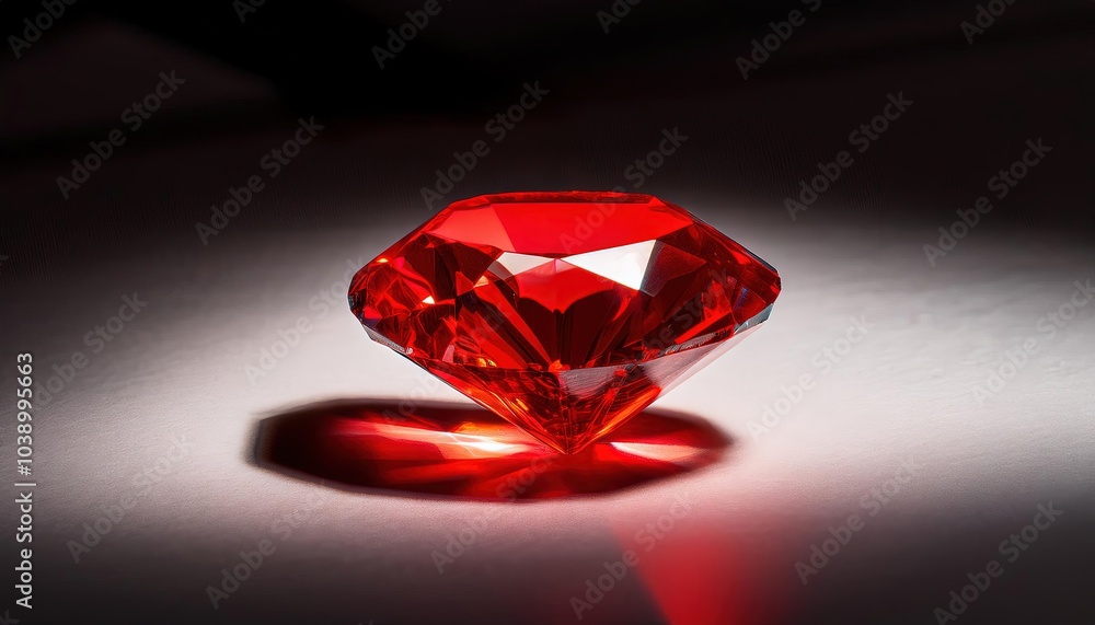 Radiant Red Ruby Gemstone on Display Radiant Red Ruby Gemstone on Display