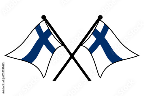 3d, abstract, background, badge, banner, celebration, collection, combination, combined, country, crossed, culture, design, editable, election, emblem, europe, event, finland, finnish, flag, flagstaff