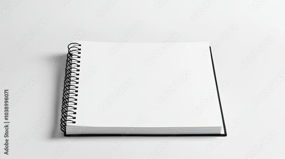 A blank spiral notebook lies on a minimalist surface, inviting creativity and ideas with its pristine pages. A blank spiral notebook lies on a minimalist surface, inviting creativity and ideas with its pristine pages.
