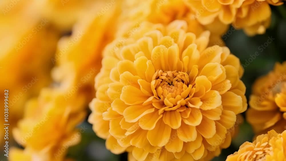 Closeup of big orange marigold flowers. Day of the dead, Mexican holiday celebration. Hindu Puja. Festival Vishu, Ugadi or Gudi Padwa Closeup of big orange marigold flowers. Day of the dead, Mexican holiday celebration. Hindu Puja. Festival Vishu, Ugadi or Gudi Padwa
