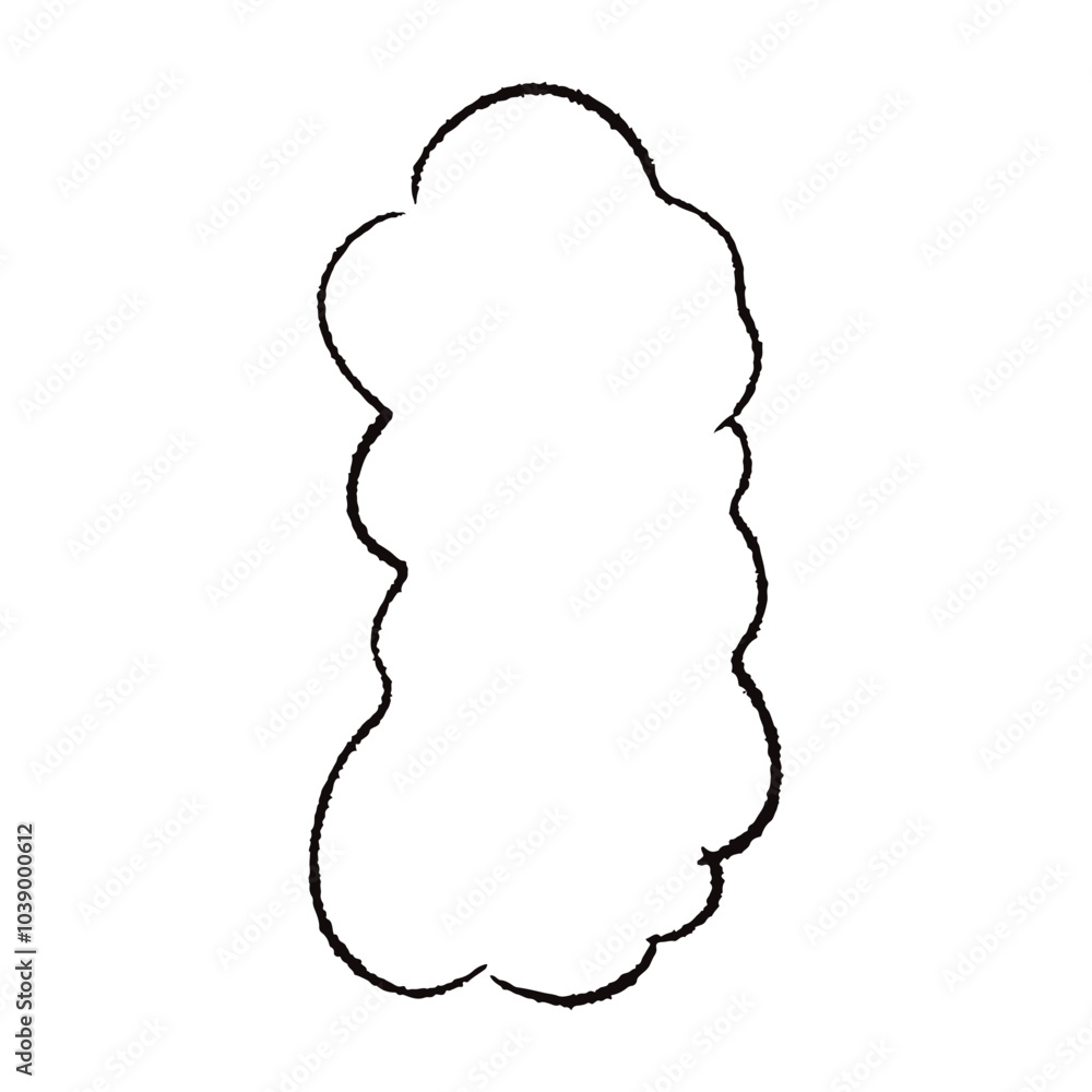 手描きのもこもこの吹き出し 手描きのもこもこの吹き出し