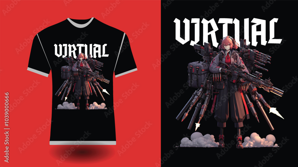 Fototapeta premium custom Tshirt design templat illustration