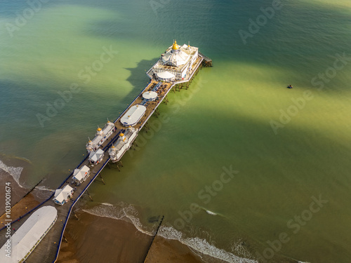 Eastbourne Beach and Pier, East Sussex, UK photo