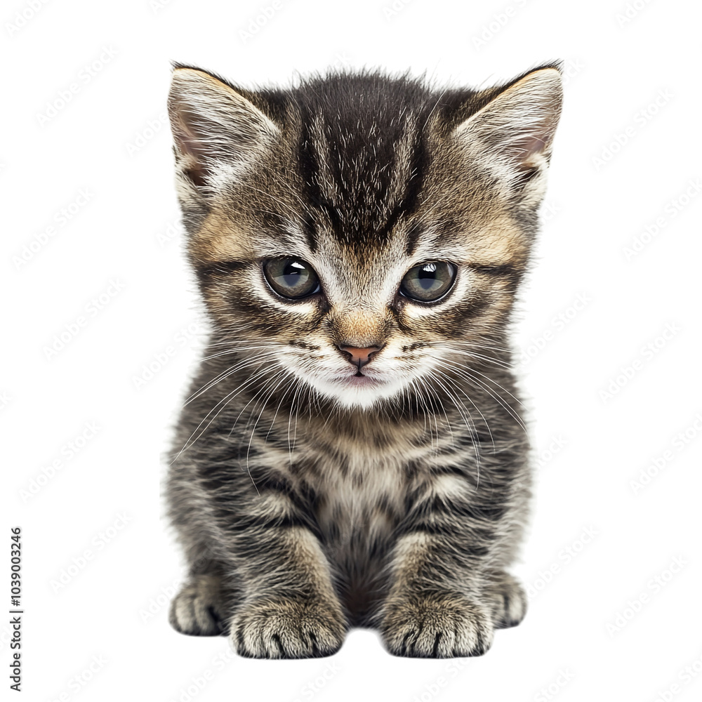 Frowning Kitten on transparent background Frowning Kitten on transparent background
