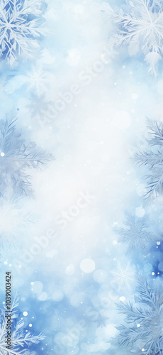 Sky background and snowflakes.