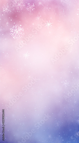 Pink background with snowflakes.