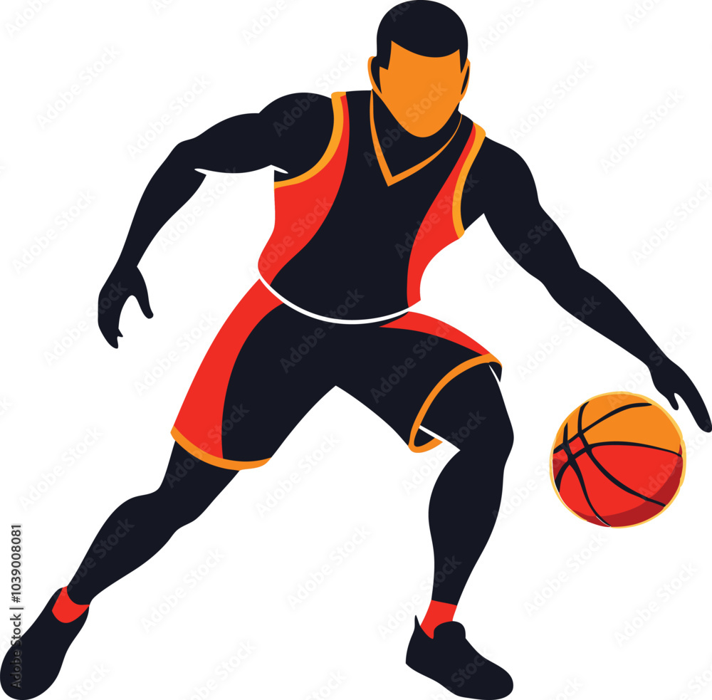 basketball player silhouette vector illustration . basketball player silhouette vector illustration .