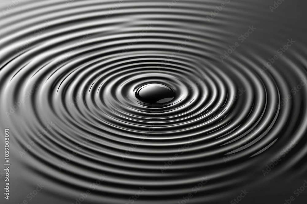 Abstract close-up of concentric circles rippling in a still liquid, creating a mesmerizing pattern. Abstract close-up of concentric circles rippling in a still liquid, creating a mesmerizing pattern.