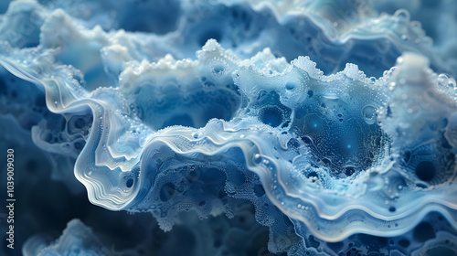 Abstract Blue Agate Crystal Background