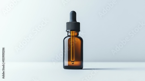 Wallpaper Mural bottle of glass with cosmetic serum on white background. Mockup of container with dropper Torontodigital.ca