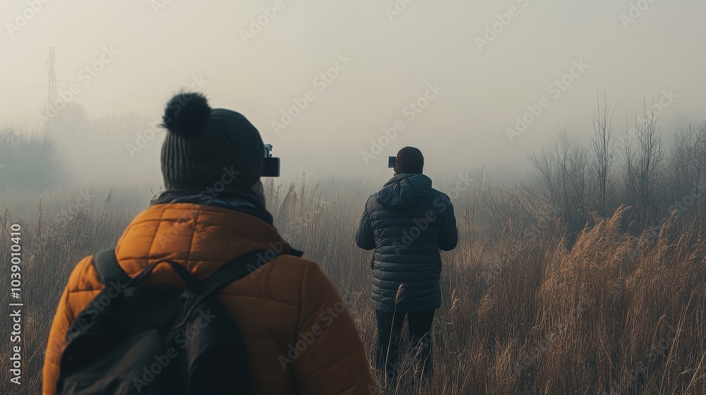 Mysterious Figures in the Misty Wilderness Mysterious Figures in the Misty Wilderness