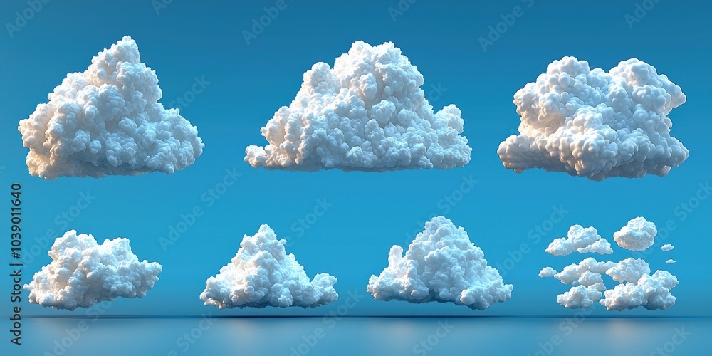 White Fluffy Clouds Against a Blue Sky White Fluffy Clouds Against a Blue Sky