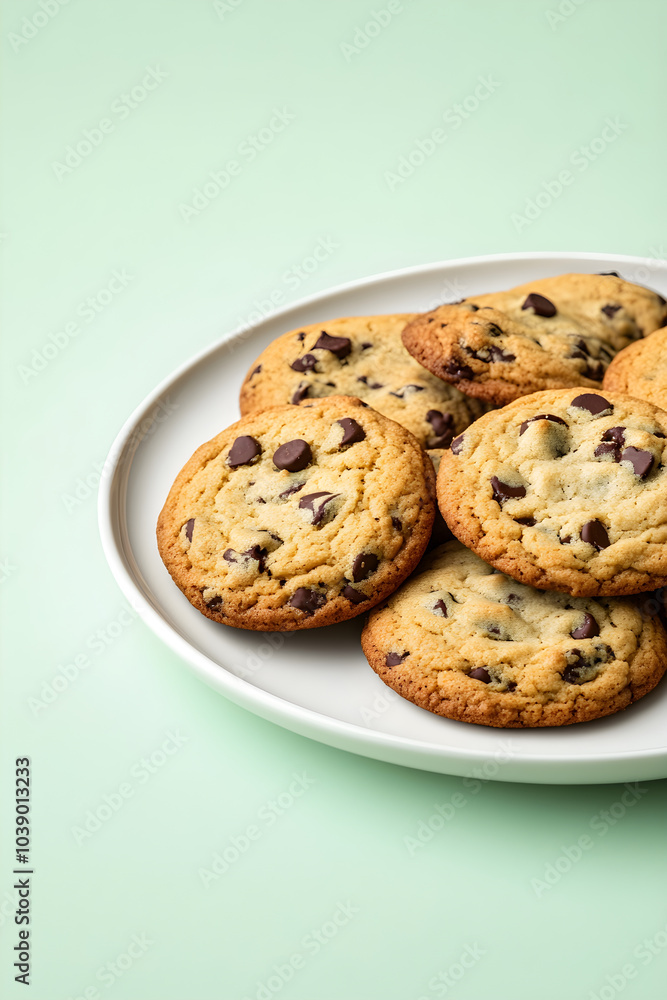 A Tantalizing Display of Homemade Freshly Baked Cookies on a Plate A Tantalizing Display of Homemade Freshly Baked Cookies on a Plate