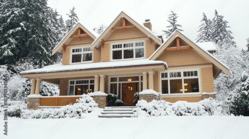 Snow-covered house Snow-covered house