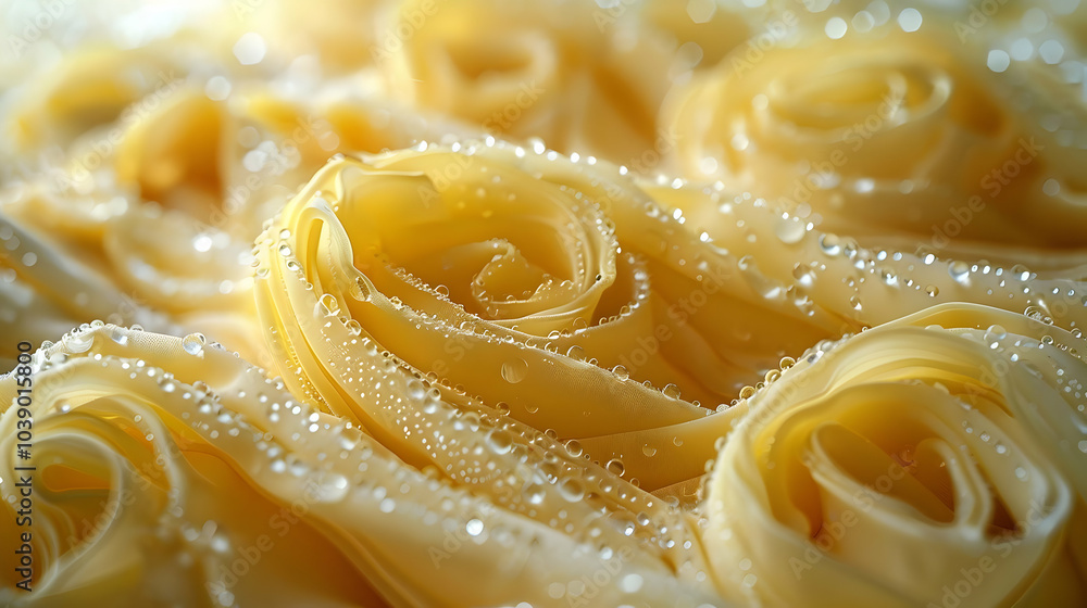 Close-up of Dewdrops on Yellow Rose Petals - Macro Photography Close-up of Dewdrops on Yellow Rose Petals - Macro Photography