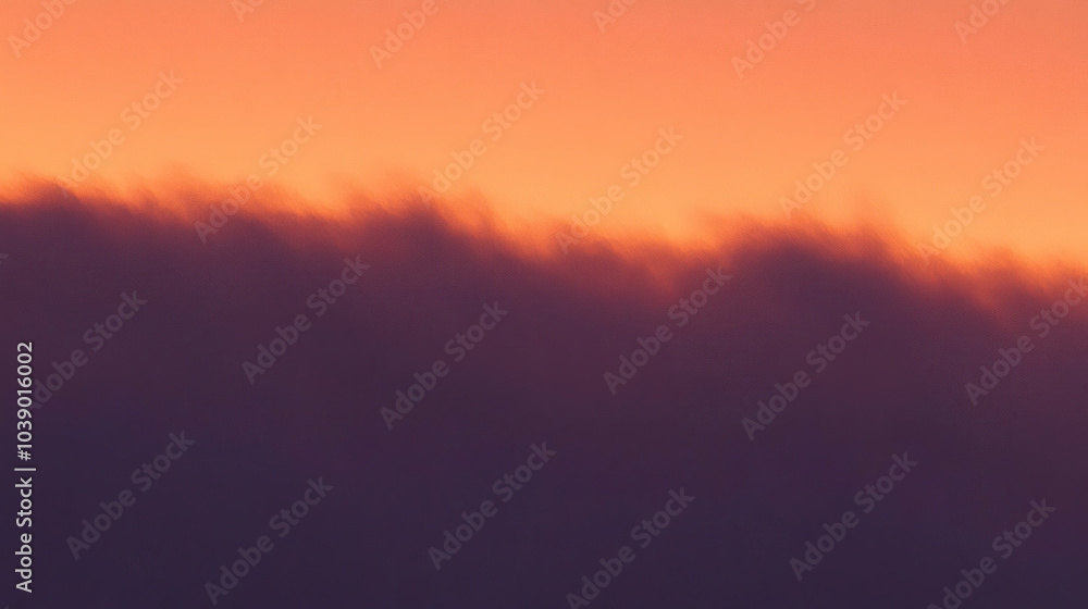 Obraz premium Soft purple and orange gradient sunset sky. AI-generated.