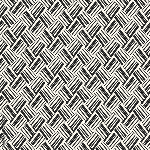 Black And White Grain Tile Check Pattern