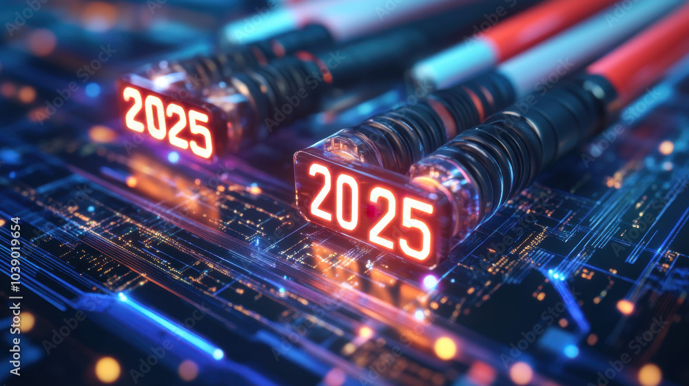 Obraz premium numbers 2025 on a beautiful background