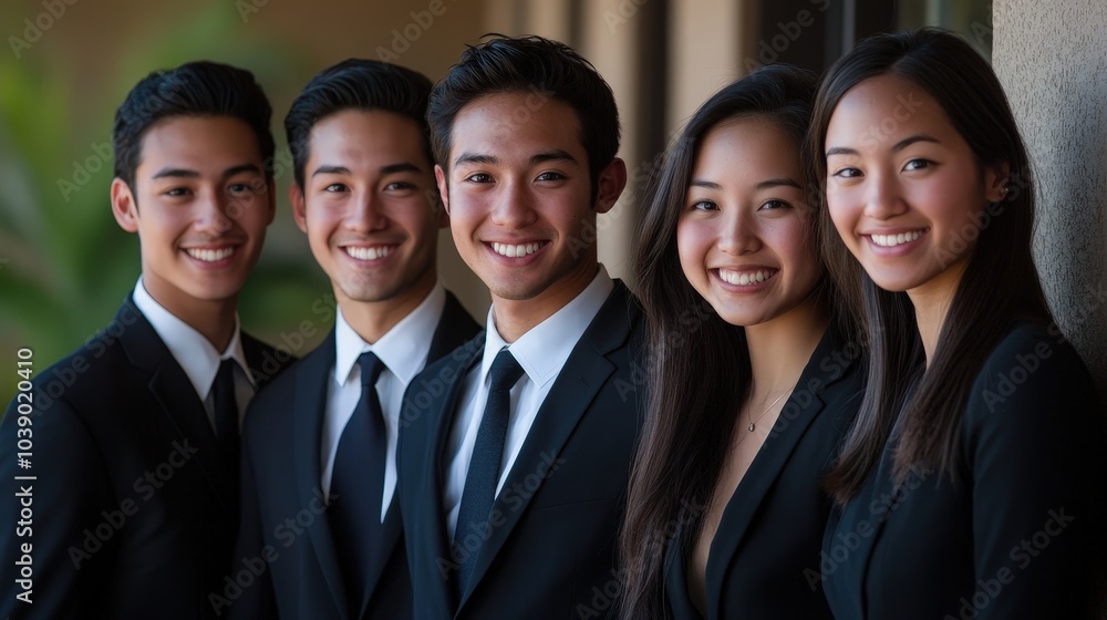 Professional Team Portrait with Smiling Individuals Professional Team Portrait with Smiling Individuals