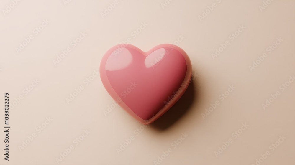 Minimalist Pink Heart - Soft, Romantic, and Heartwarming Minimalist Pink Heart - Soft, Romantic, and Heartwarming