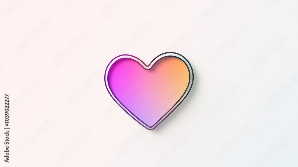 Vibrant Gradient Heart - Minimal Abstract Artwork Vibrant Gradient Heart - Minimal Abstract Artwork