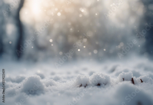 Wallpaper Mural Winter background with snow texture close up Torontodigital.ca