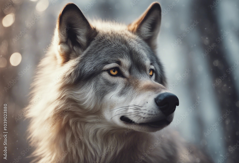 Obraz premium Wolf portrait