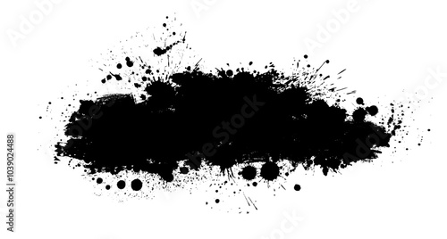 Wallpaper Mural Splatter Paint Texture . Black Spray Blot of Ink. Place illustration Over any Object to Create Grungy Effect . hand drawn. Not AI, Vector. Torontodigital.ca