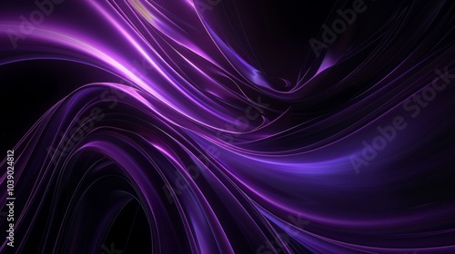  Elegant abstract waves with vibrant purple lighting for modern design backgrounds and creative presentations