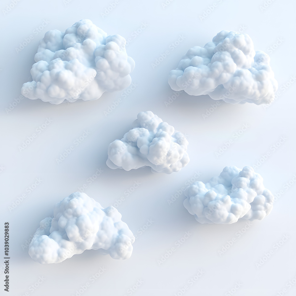 Fototapeta premium white clouds on blue background