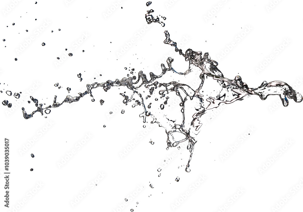 water splash isolated on white background water splash isolated on white background