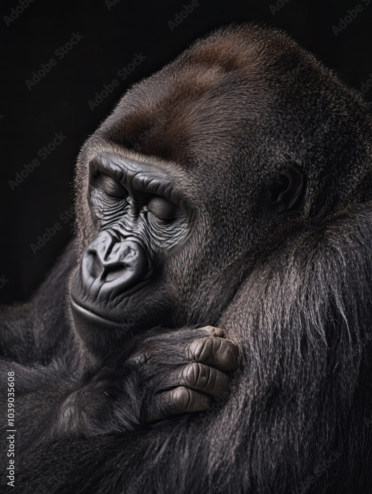 Close up portrait of a gorilla Close up portrait of a gorilla