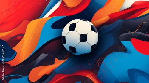 Sport Themed Texture Abstract Background Illustration