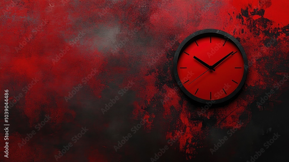 custom made wallpaper toronto digitalOminous Red Clockface in Dark Apocalyptic Landscape