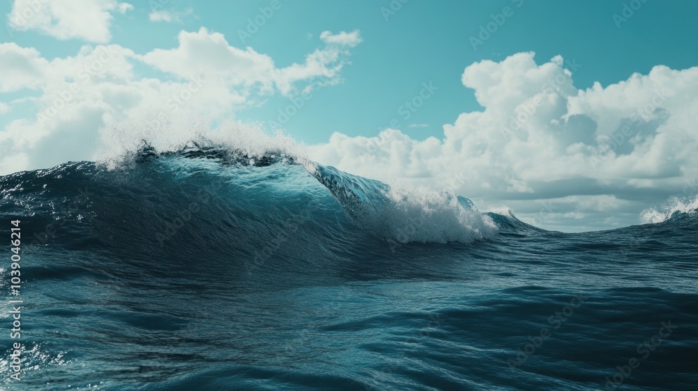 Naklejka premium Ocean Wave Breaking
