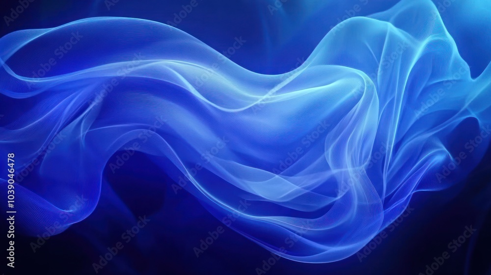 Abstract Blue Swirling Fabric Abstract Blue Swirling Fabric