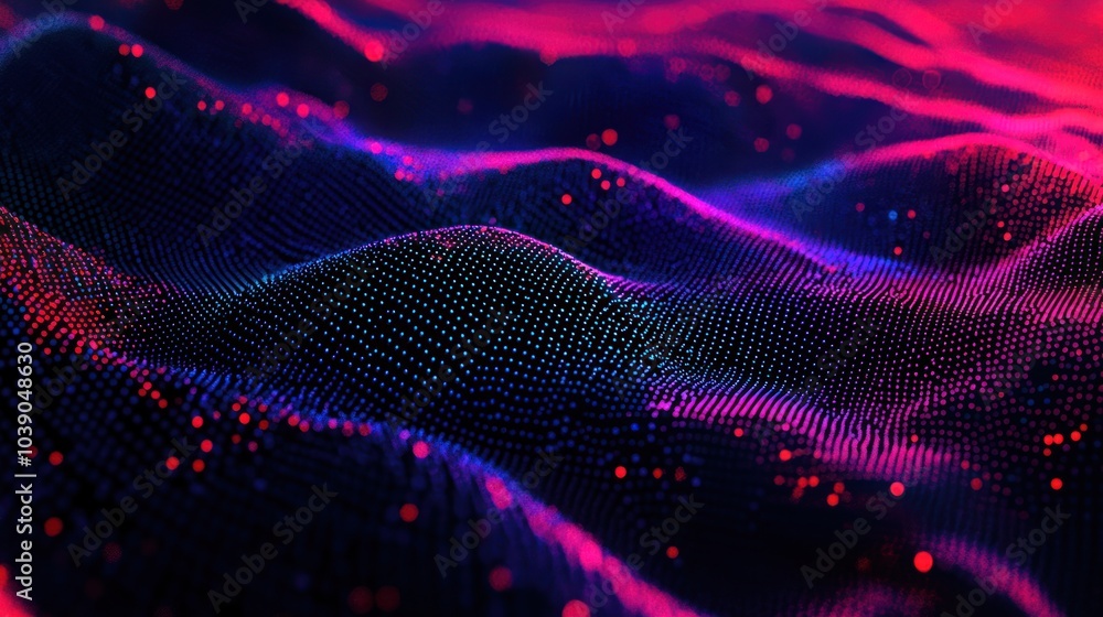 Abstract Wavy Background with Red and Blue Lights Abstract Wavy Background with Red and Blue Lights